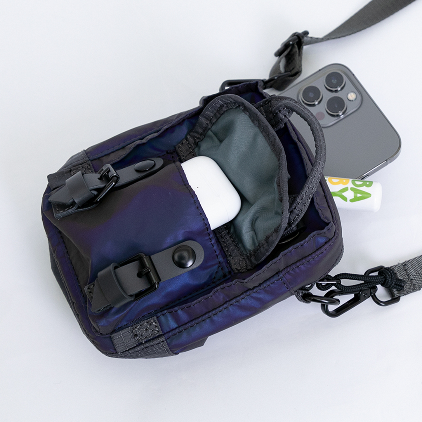 Macaroon Tiny Limelight Series Flash Purple Crossbody Bag