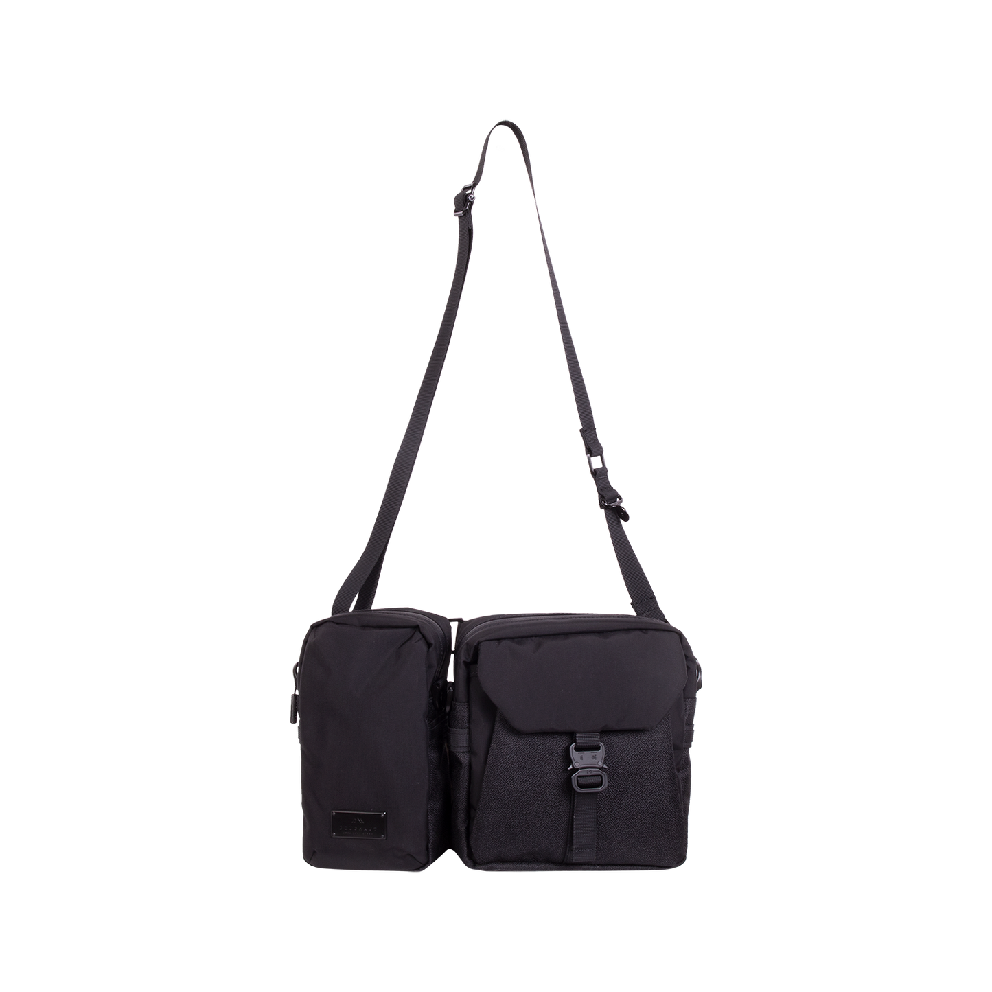 Split Black Crossbody Bag
