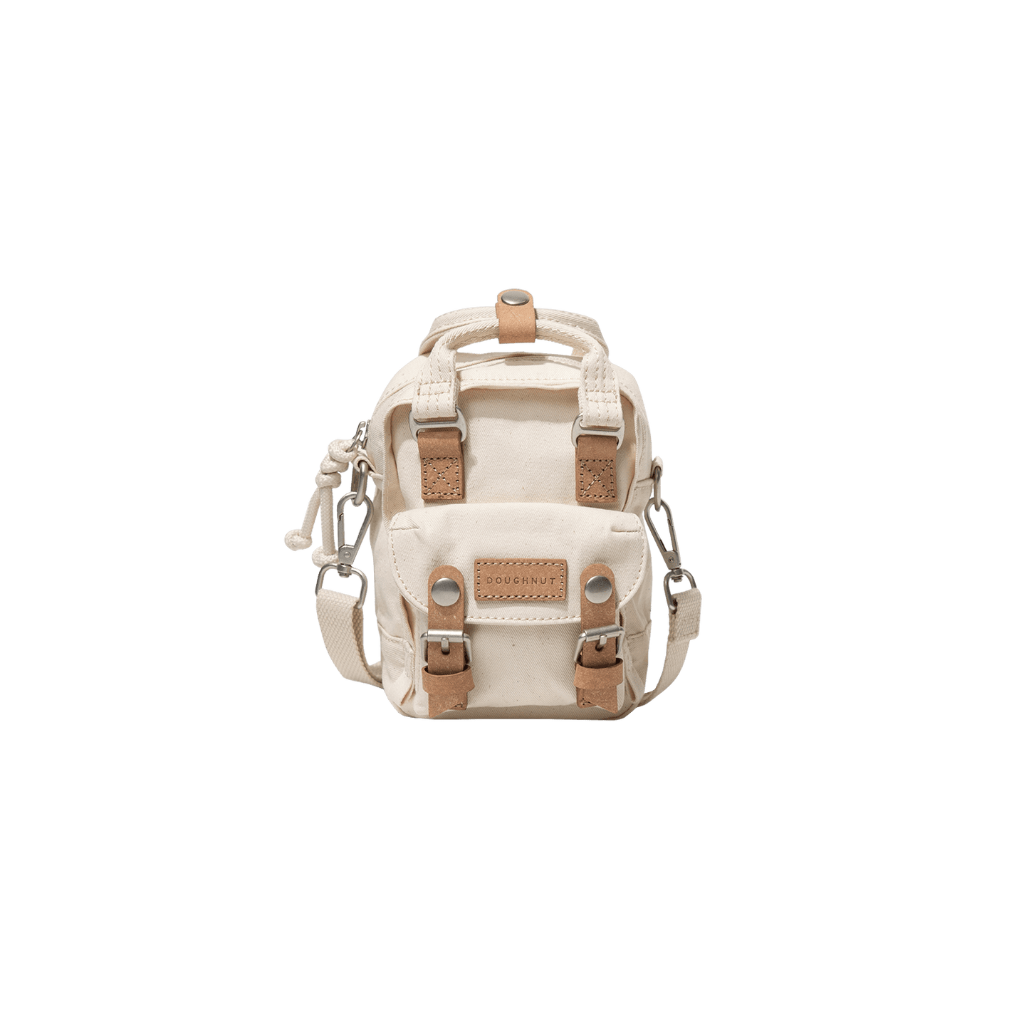 Macaroon Tiny Organic Cotton Series Beige Crossbody Bag