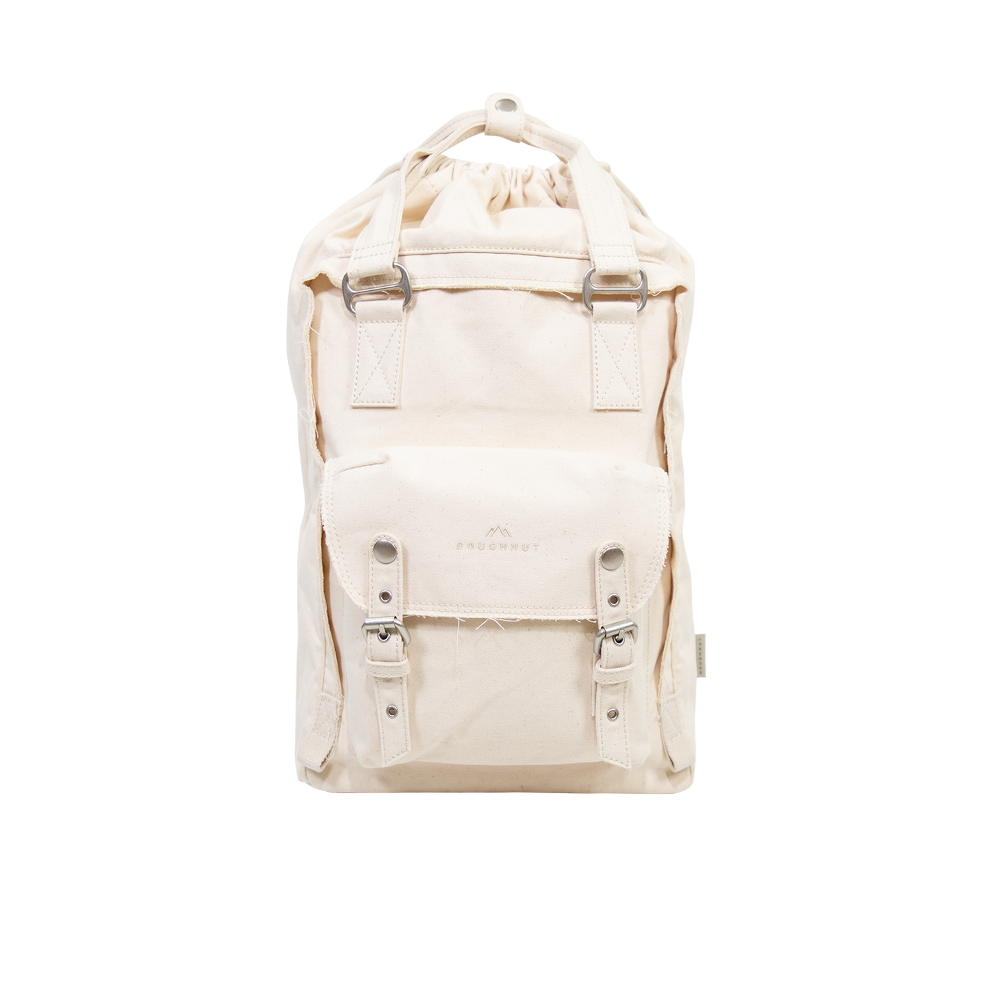 Macaroon Drawstring Organic Cotton Series Beige Backpack