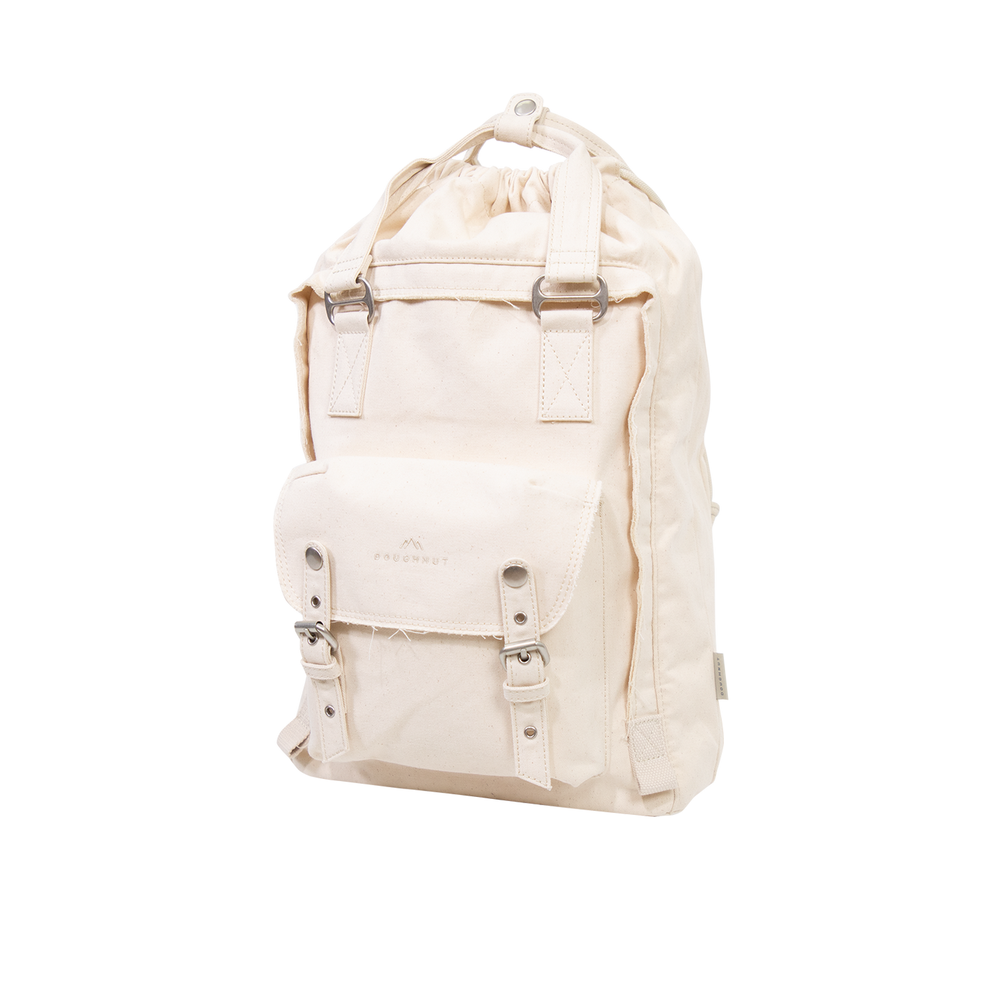 Macaroon Drawstring Organic Cotton Series Beige Backpack