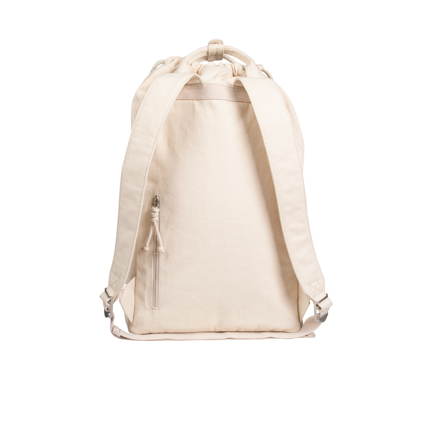 Macaroon Drawstring Organic Cotton Series Beige Backpack