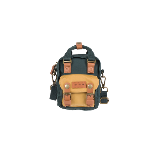 Macaroon Tiny Slate Green X Yellow Crossbody Bag