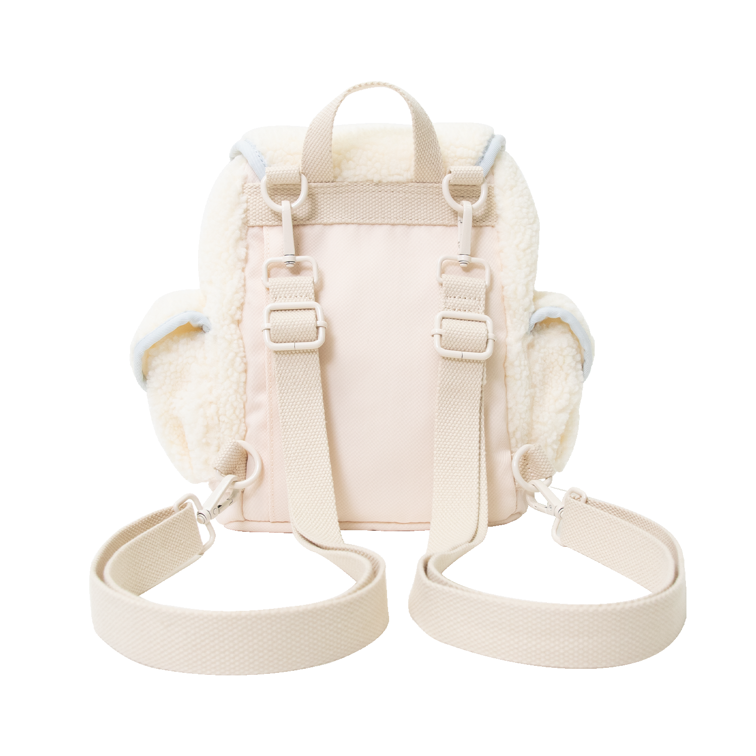 White 2025 fluffy backpack